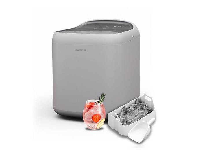 Klarstein Eiswürfelmaschine SparkIce Eismaschine 15 kg/24h 1,5L Tank Auto-Clean 2 Modi 6 Min Touch, Ice Maker Eiswürfelmaschine elektrisch mit Auto-Reinigung
