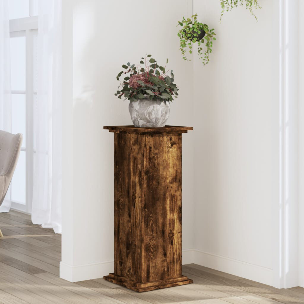 17 Stories Rykin 1 Tier Plant Stand Smoked oak