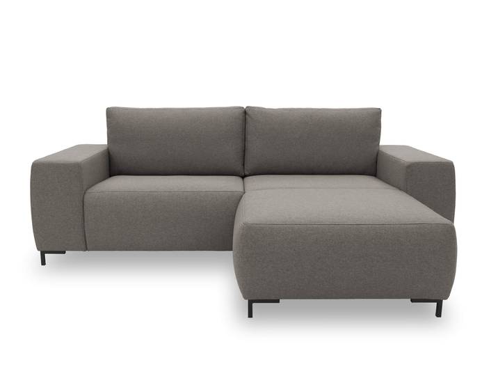Ecksofa Looks VI L-Form , grau, B:242cm H:87cm T:160cm, 100% Polyester, LOOKS BY WOLFGANG JOOP, Sofas, Ecksofa, gerade Linien, in 2 Bezugsqualitäten