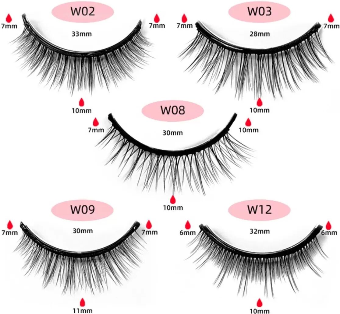 INF Selbstklebende Wimpern, einteilig, natürlicher Look