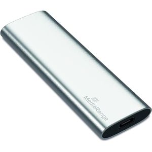 MediaRange Festplatte MR1100, 1,8 Zoll, extern, USB-C 3.1, silber, 120GB SSD