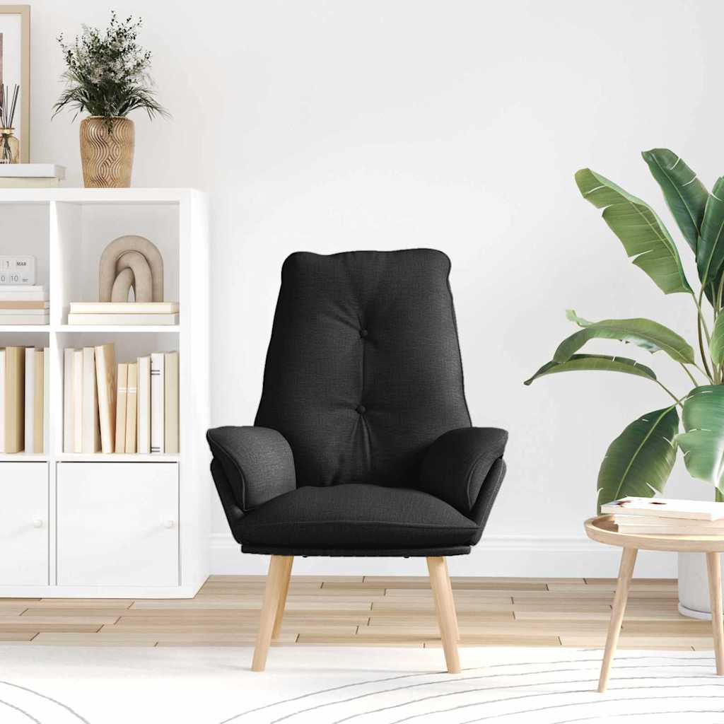 vidaXL fauteuil Noir 69 x 74 x 93 cm Tissu et Contreplaqué