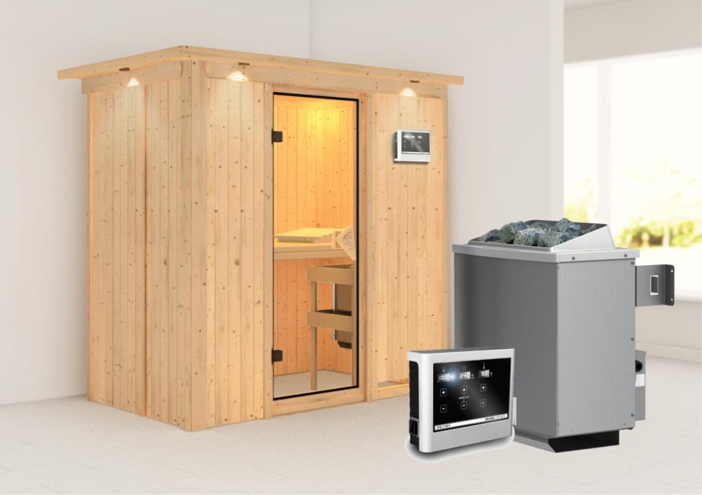 KARIBUHOLZT Sauna Variado( Front),9KW ext. Strg bronz.GGT u. DK 09238924