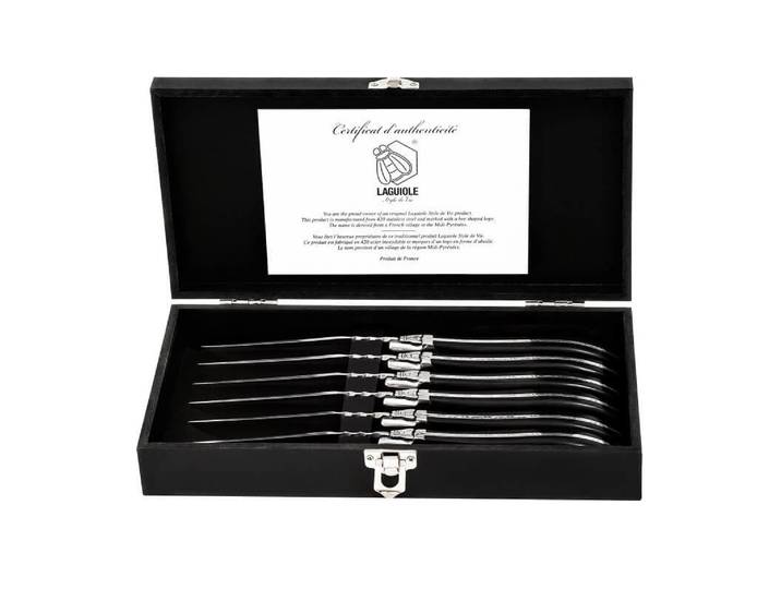 Laguiole Style de Vie Luxury Line Steakmesser Ebenholz schwarz