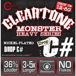 Cleartone CT9460 Electric EMP Strings, Drop C# Tuning 12- 60