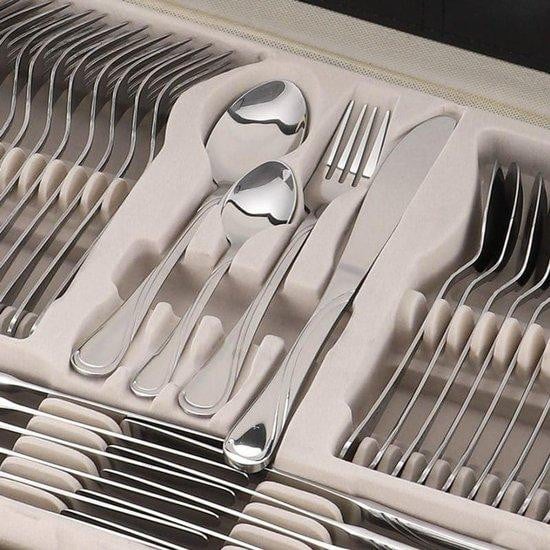 Cheffinger 72-delige luxe RVS bestekset met opbergkoffer in zilver