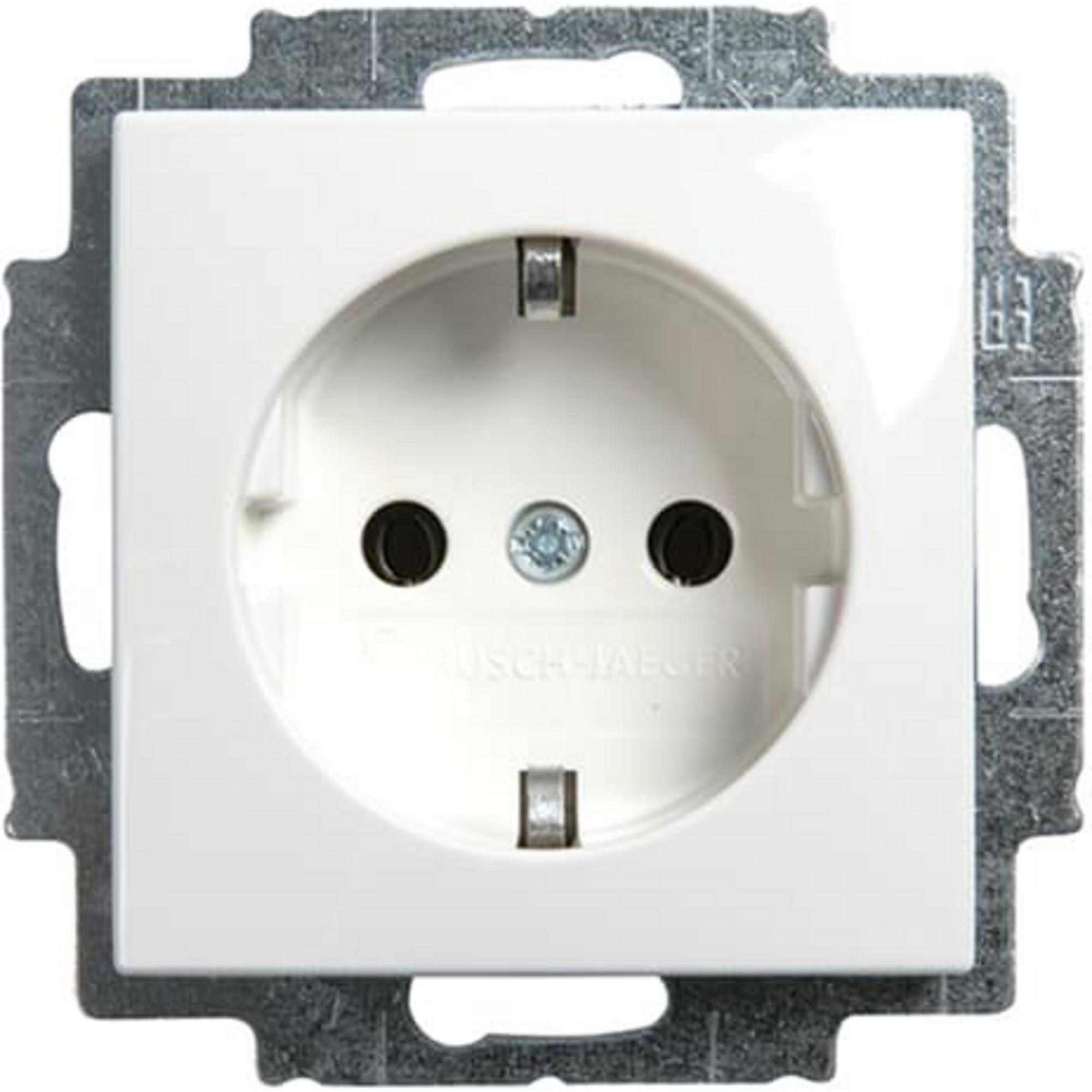 Busch-Jaeger 2CKA002099A0304, Typ F, 2P+E, Weiß, Thermoplast, IP20, 250 V