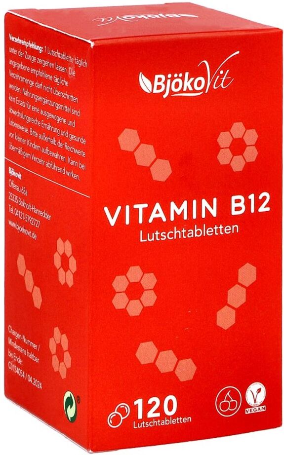 BjökoVit Vitamin B12 Methylcobalamin 1000 Μg Lutschtabletten 120stk