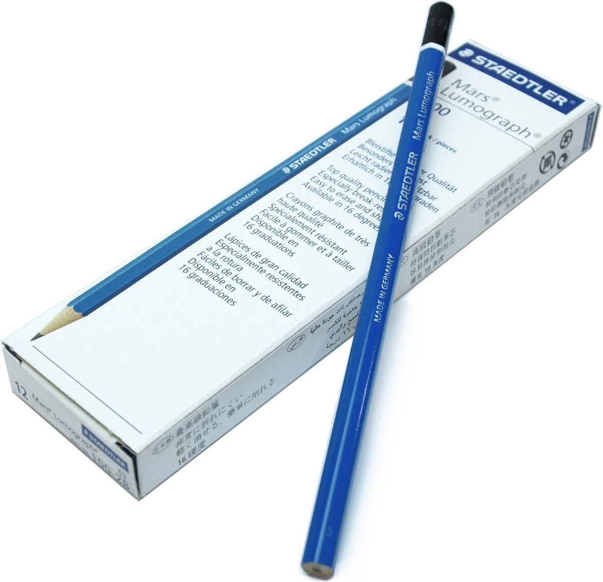 Staedtler Mars Lumograph potloden 6B, 12 stuks