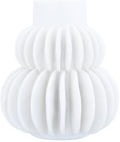 Storied Home "Handmade 5""H Stoneware Vase with Half Circle Pleated Design"