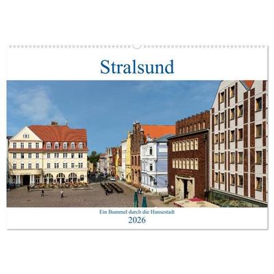 Ein Bummel durch die Hansestadt Stralsund (Wandkalender 2026 DIN A2 quer), CALVENDO Monatskalender