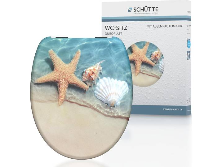 Siège de WC SCHÜTTE avec dispositif d'abaissement automatique BEACH
