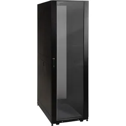 Eaton SmartRack 42U Standard-Depth Rack Enclosure Cabinet with Clear Acrylic Window (42 HE, 19 Zoll Rack), Serverschrank, Schwarz