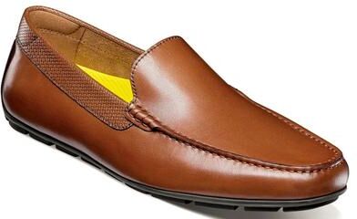 Florsheim Motor Moc Toe Venetian Driver - Mens 10 Brown Slip On Medium