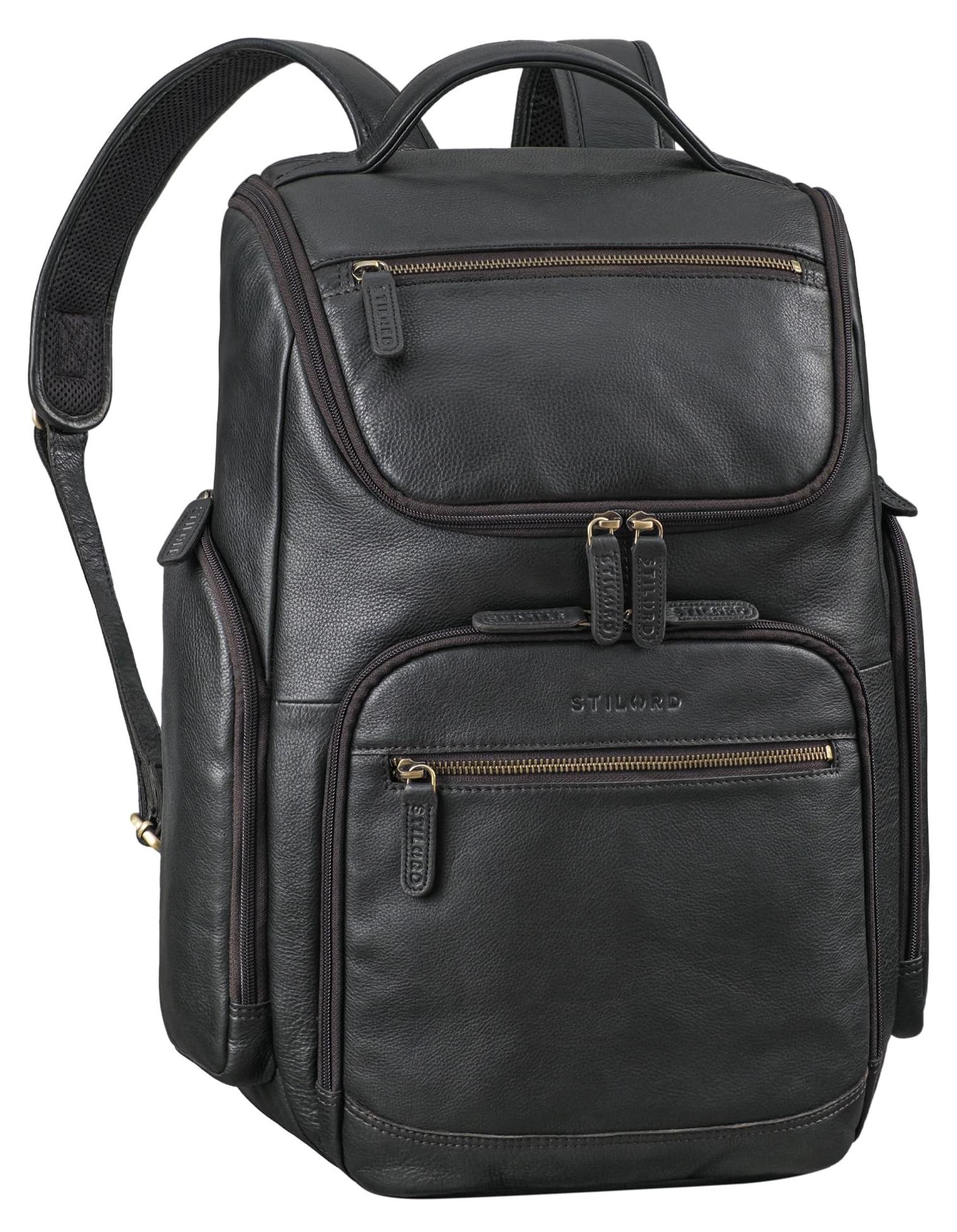 XL Leder Rucksack für Laptops bis 17 Zoll für Arbeit und Reisen
