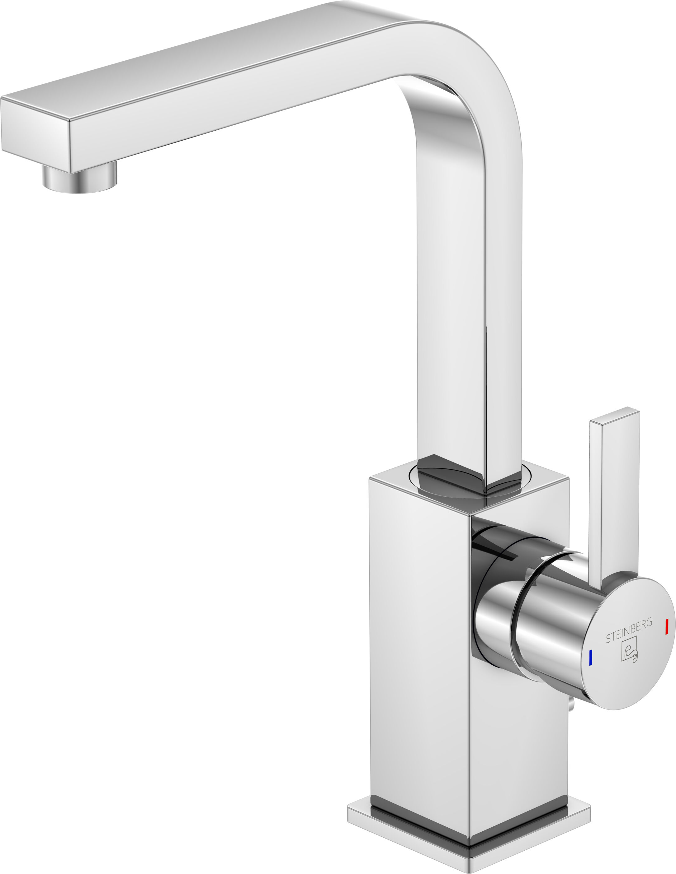 Steinberg Series 120 mitigeur lavabo 1201500 chromé , bec pivotant, avec garniture de vidage