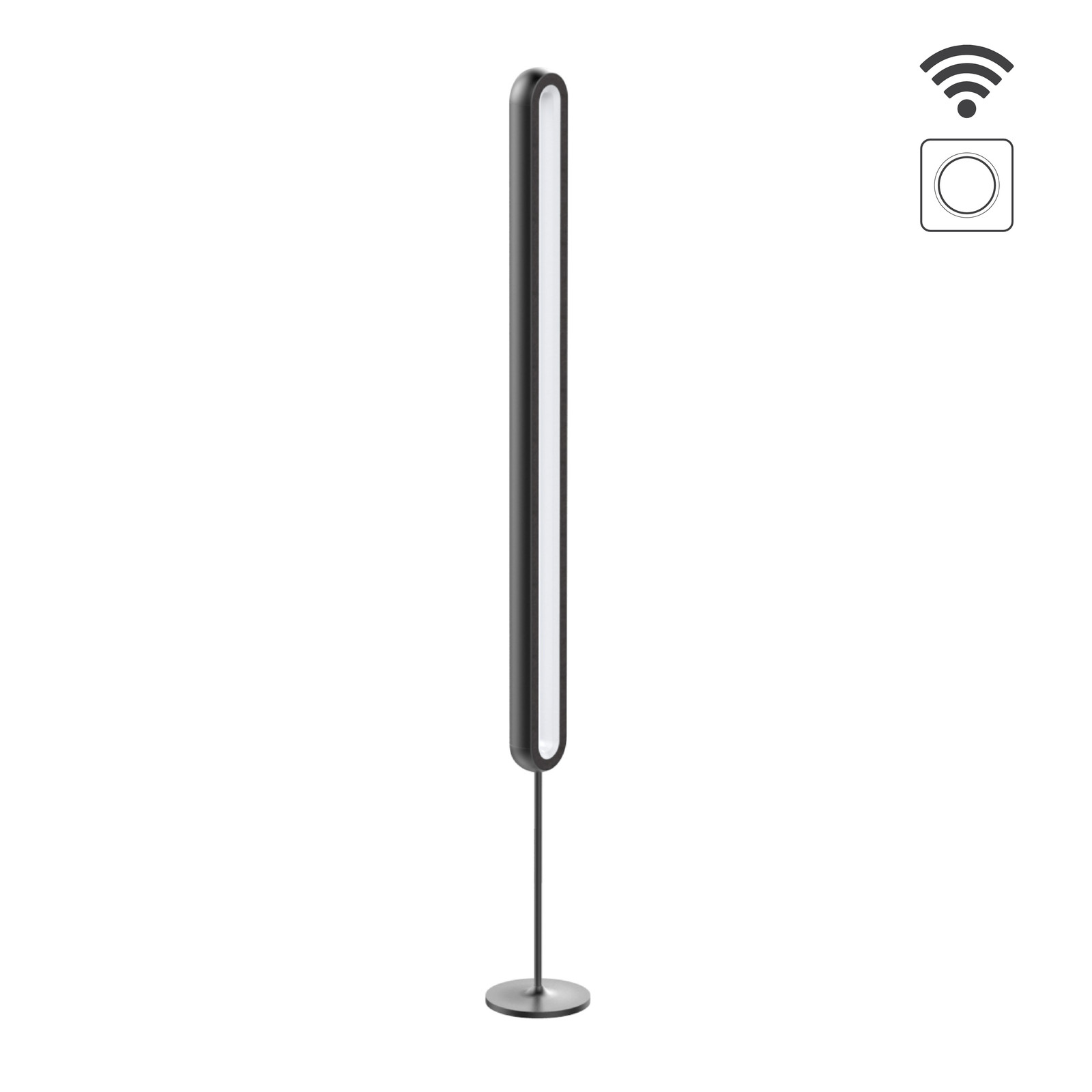 Allocacoc LightPillar dimbare vloerlamp met afstandsbediening, grijs