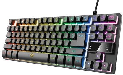 Trust Teclado Gaming GXT 833 Thado con iluminación TKL. Negro