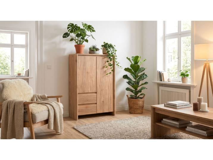 Buffet haut 86 x 140 x 40cm Marron