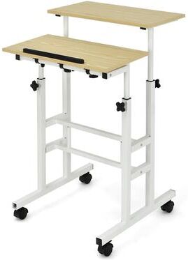 Mobile Standing Desk Stand Up Desk Height Adjustable Computer Desk