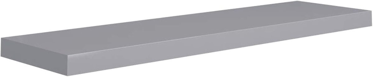 Zwevende wandplank Grijs - Wandrek met onzichtbaar ophangsysteem - Breedte: 90 cm