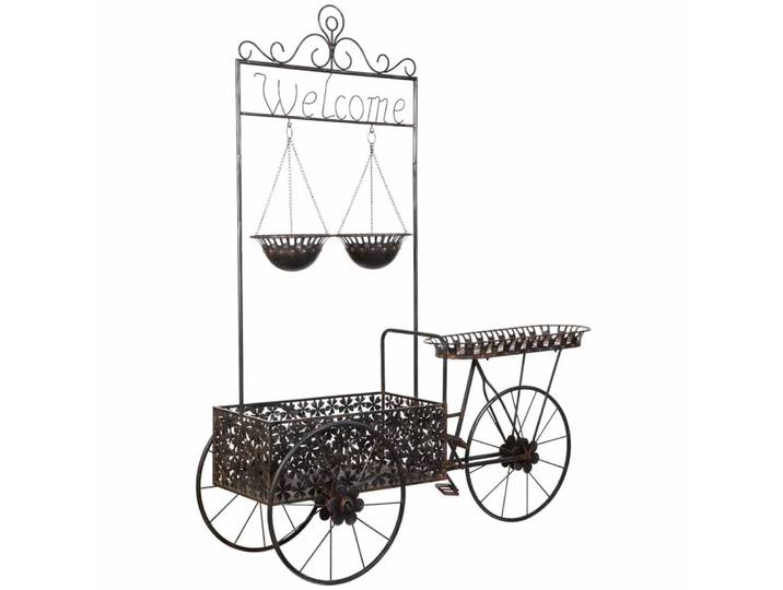 Chariot de présentation en métal noir 194,95x73,03x237,49h cm