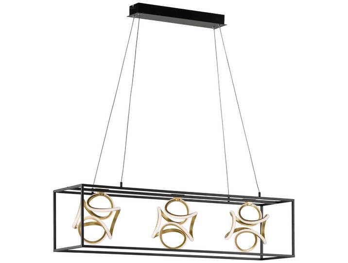 Fischer & Honsel Led-Hängeleuchte, Schwarz, Goldfarben, Metall, 108x26x160 cm, Lampen & Leuchten, Innenbeleuchtung, Hängelampen, Pendelleuchte