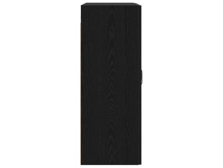 KTHLBRH Wandschrank Eiche Schwarz 69,5 x 34 x 90 cm Holztechnik, 3 Fächer, reversible Tür, Wandmontage