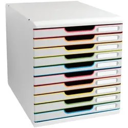 EXACOMPTA Schubladenbox »MODULO A4+« 10 Schübe weiß, 28.8x32x35 cm