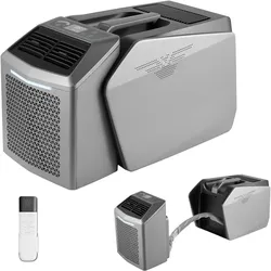 VEVOR Mobile Klimaanlage 580W, 4850 BTU Tragbare Klimaanlage, Mobiles Klimagerät mit Abluftschlauch Fernbedienung 24h Timer, Camping-Klimagerät mit 200m3/h Luftstrom für Wohnmobil Zelt Lkw, Dunkelgrau