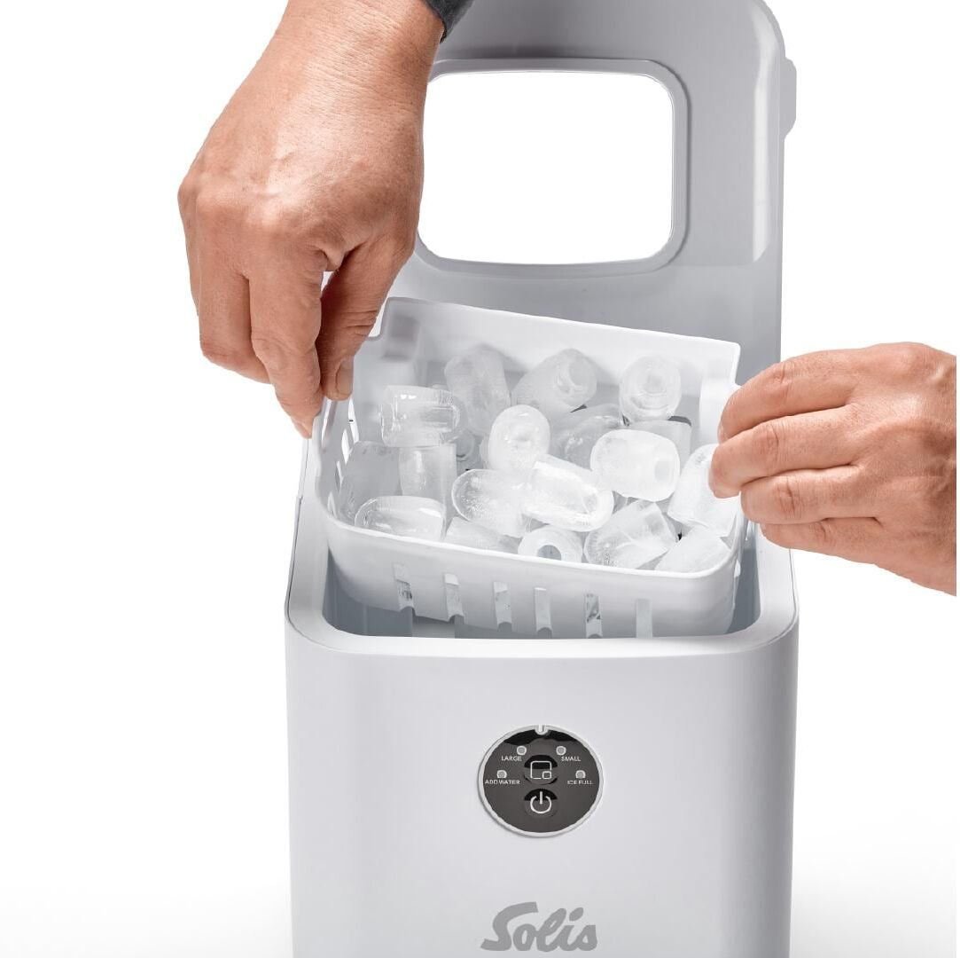 Solis OF SWITZERLAND Eiswürfelmaschine "Ice Cube Express 12 kg/24h", weiss (weiß), B:28cm H:21cm T:26cm, Eiswürfelbereiter, Eiswürfelmaschine weiß Einheitsgröße