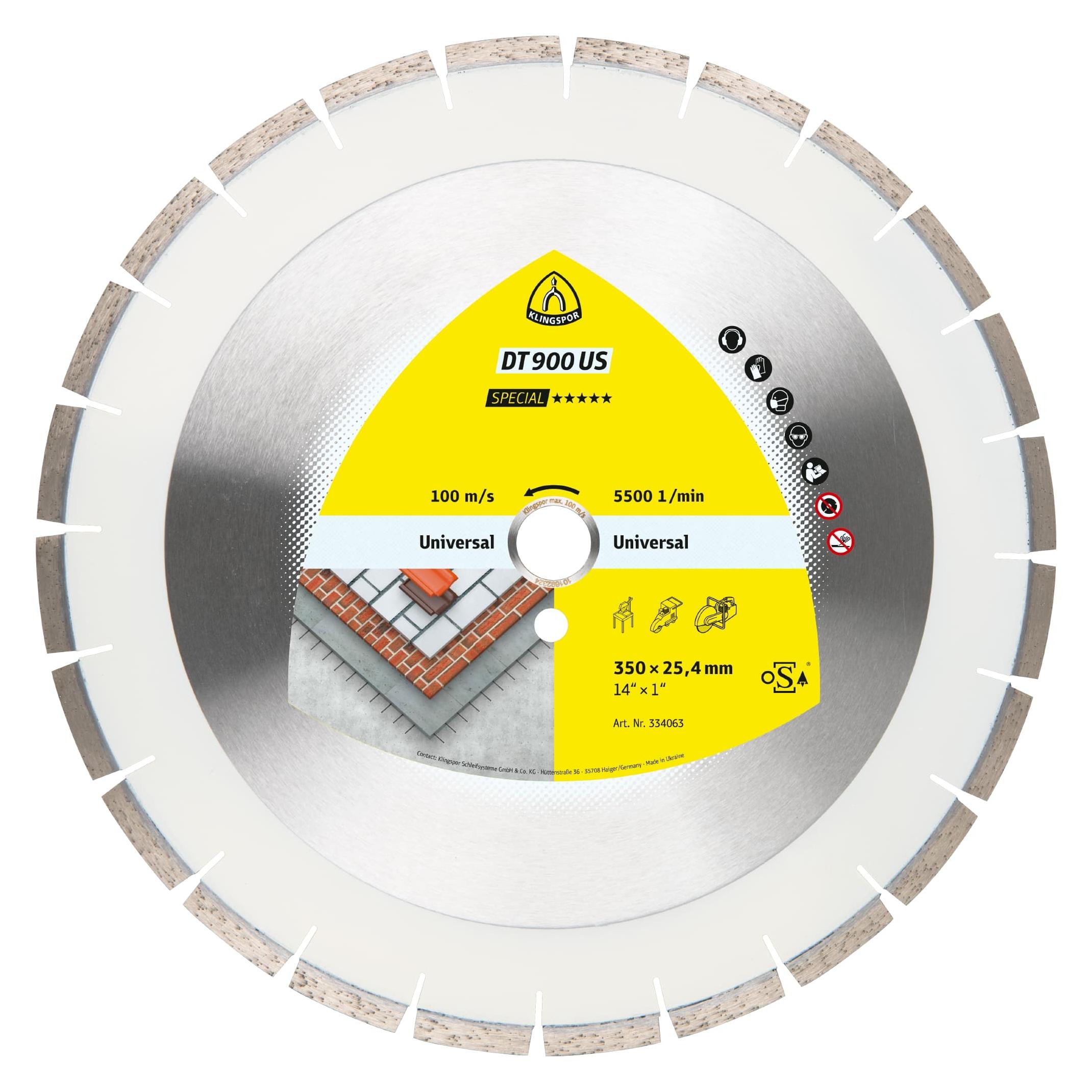 Klingspor DT 900 US Special - Diamanttrennscheibe 350 x 30 mm (336726)