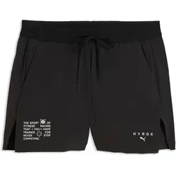 Puma Damen Freizeit / Mode Sommer GJ Shorts Shorts Da W PUMA x HYROX 3 2in1 SHORT, Größe L in Schwarz Schwarz