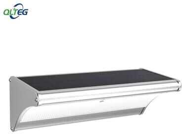 Inspired Finds QLTEG 1000LM Solar Motion Sensor Outdoor Wall Light With Microwave Radar And Waterproof Design warm White 24leds