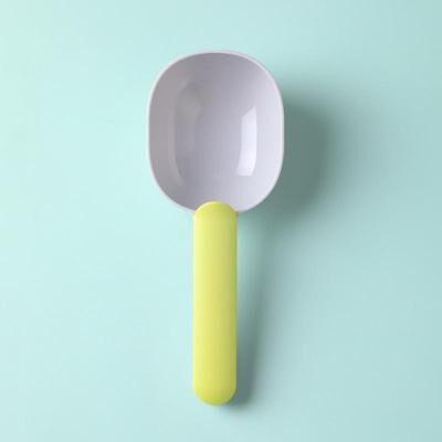 United Premium Pet Food Scoop & Cat Feeding Spoon Easy Dog & Cat Feeding Tool gray+green