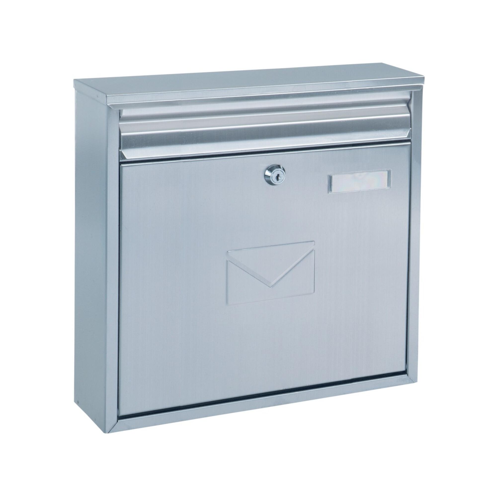ROTTNER Briefkasten Teramo mit Zylinderschloss Edelstahl matt gebürstet (TO4780)