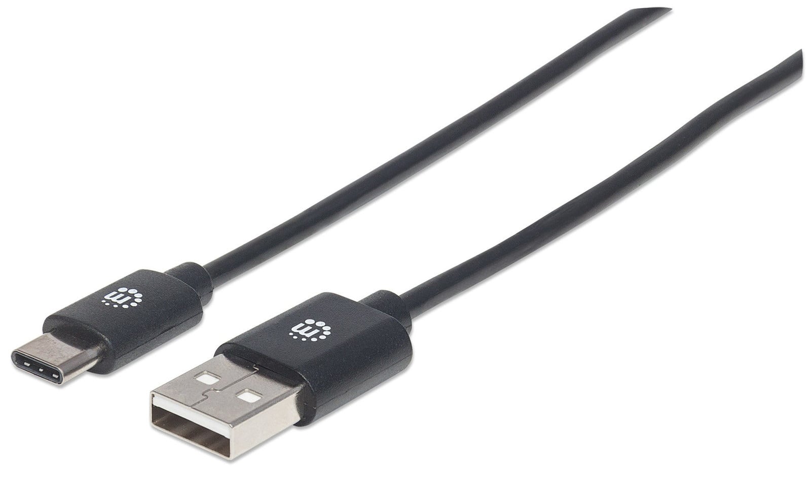 Manhattan USB 2.0 Type-C naar Type-A kabel, 3 meter, zwart