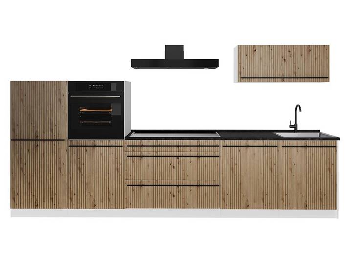Cuisine Vicco R-Line Chêne Artisan/Blanc 340cm plan de travail Anthracite\, Model 67309