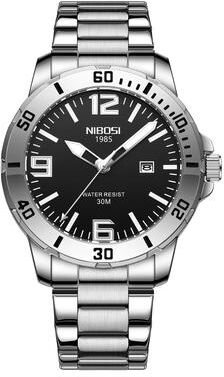 Fashion Sheath NIBOSI Luxury Quartz Business Watch Stainless Steel c
