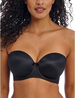 Plus Size Women's Deco Underwire Molded Strapless Bra by Freya in Black (Size 32 E)