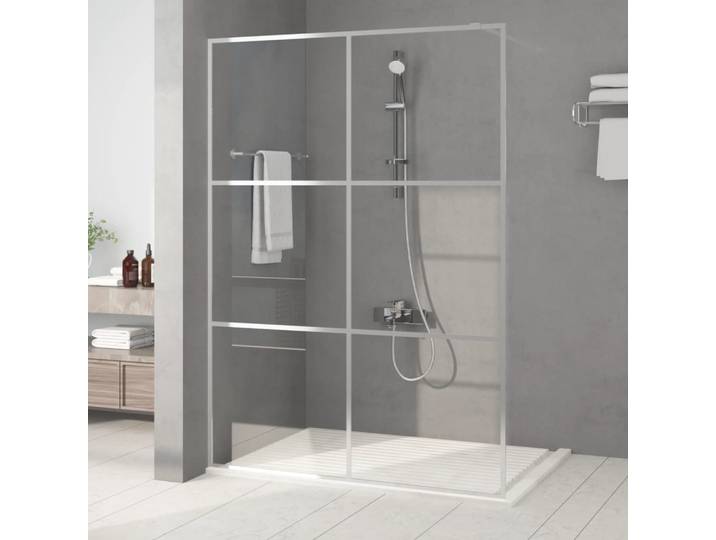 vidaXL Duschwand für Begehbare Dusche Silbern 140x195 cm ESG-Klarglas