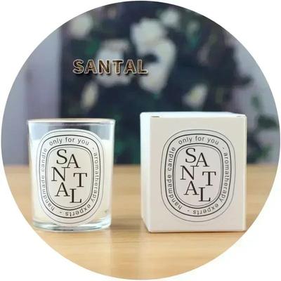 Uplift Treasures Transparent Scented Candle Jar For Home And Wedding Decor santal
