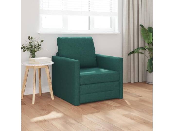 HEFZGDB Fußsofa-Bett 2-in-1 Dunkelgrün 74x77x81 cm Stoff, Multifunktionales Boden-Futonbett als Stuhl und Schlafplatz, Weiche Materialien mit Abnehmbarem Bezug, Platzsparendes Möbel