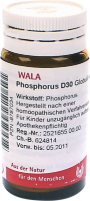 WALA Heilmittel GmbH PHOSPHORUS D 30 Globuli 20 g 08787034