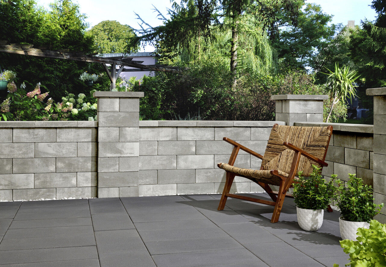 Kann Mauerstein Lindeza 40 x 20 x 15 cm grau-alpin