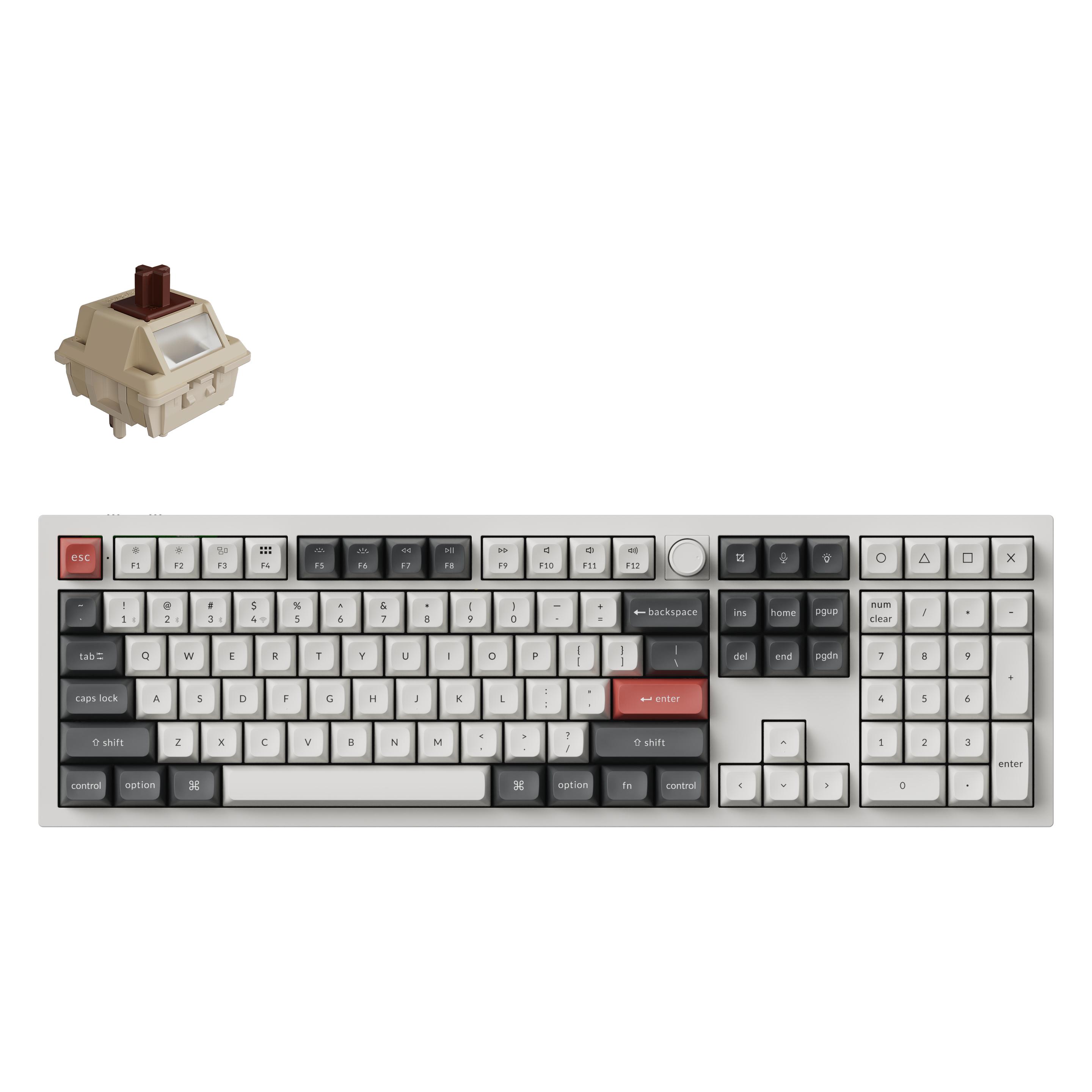 Keychron KEYBOARD WRL Q6 ULTRA/WHITE Q6U-P3 (US, Kabelgebunden, Kabellos) (Q6U-P3)