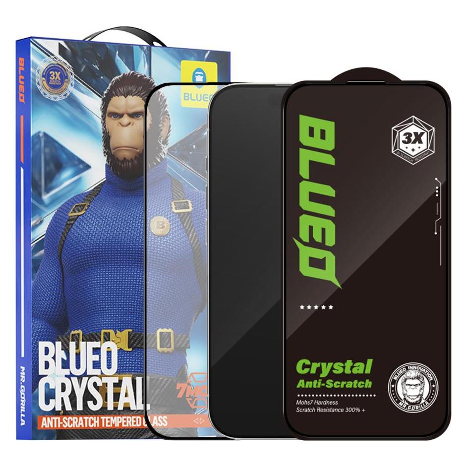 BlueO - Crystal Anti-Scratch Glass - iPhone 16 Pro - Black (Apple iPhone 16 Pro, Apple iPhone 17, Apple iPhone 17 Pro) (60408501)