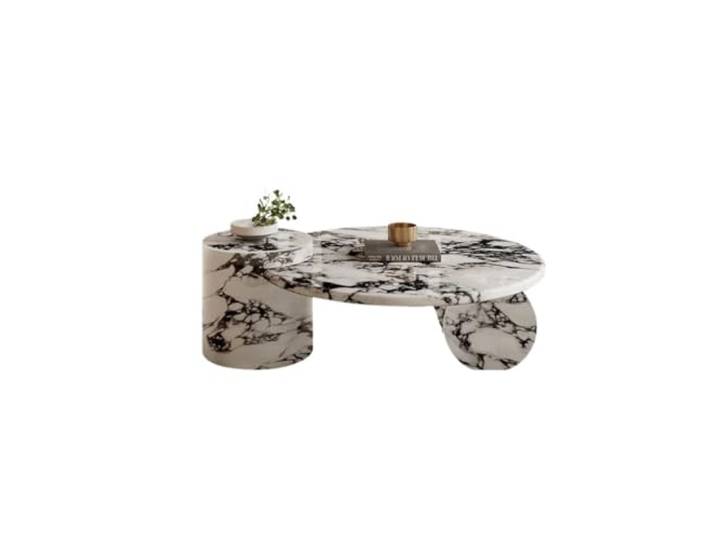 ksjdieunf Couchtisch Marmor Couchtisch Retro Wohnzimmer Kleine Wohnung Moderner Kleiner Tische for Wohnzimmer(B)