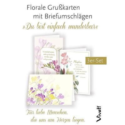 3er-Set Grußkarten »Du bist einfach wunderbar«, von , St. Benno