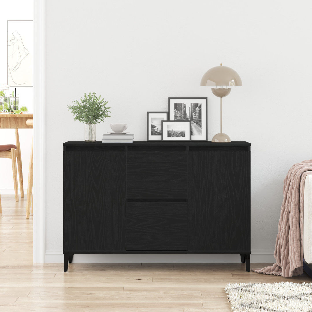 George Oliver Sideboard Black 70cm H X 103cm W X 35cm D